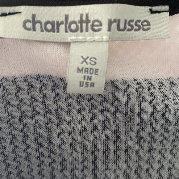 Charlotte Russe Black & White Striped Skater Dress NWT - Picture 7 of 7